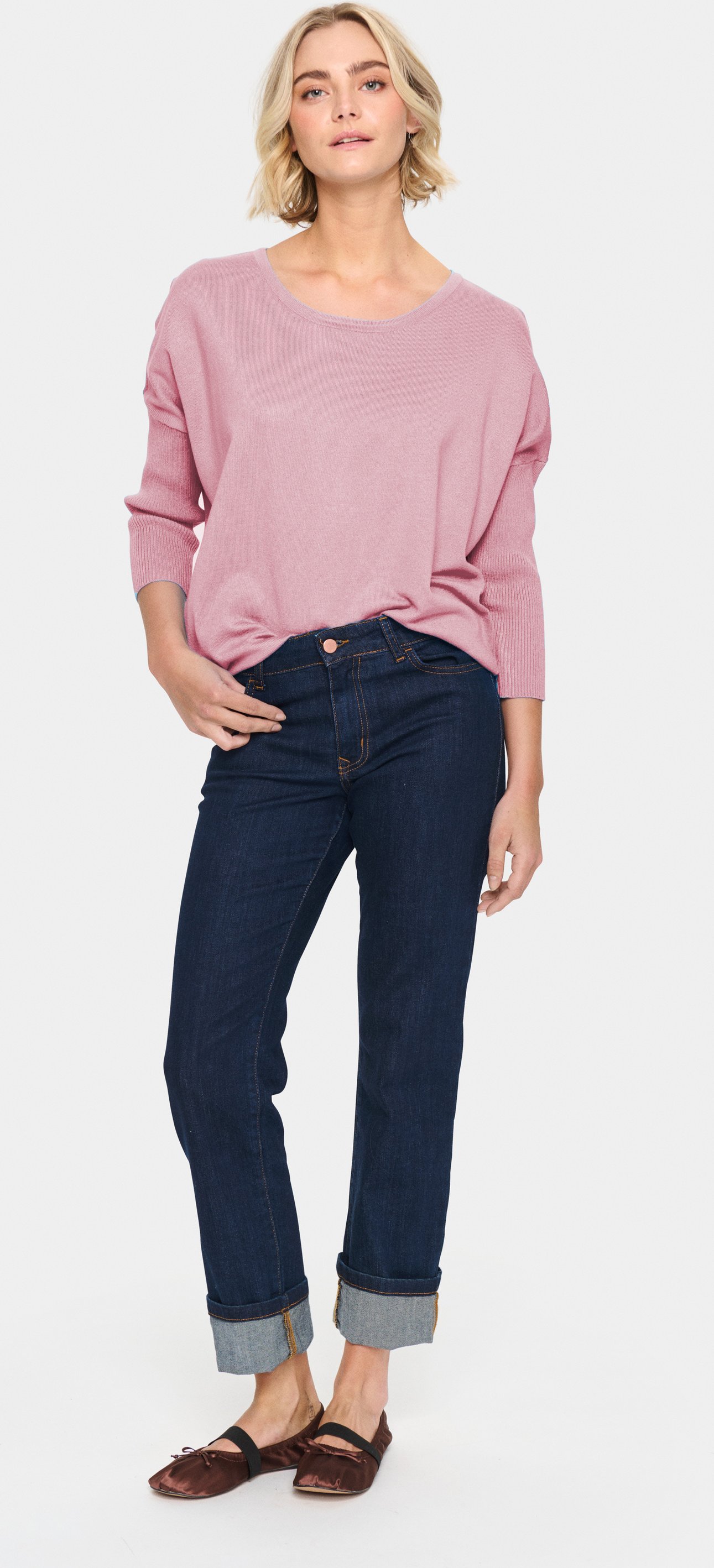 Strickpullover im lässigen Schnitt pink