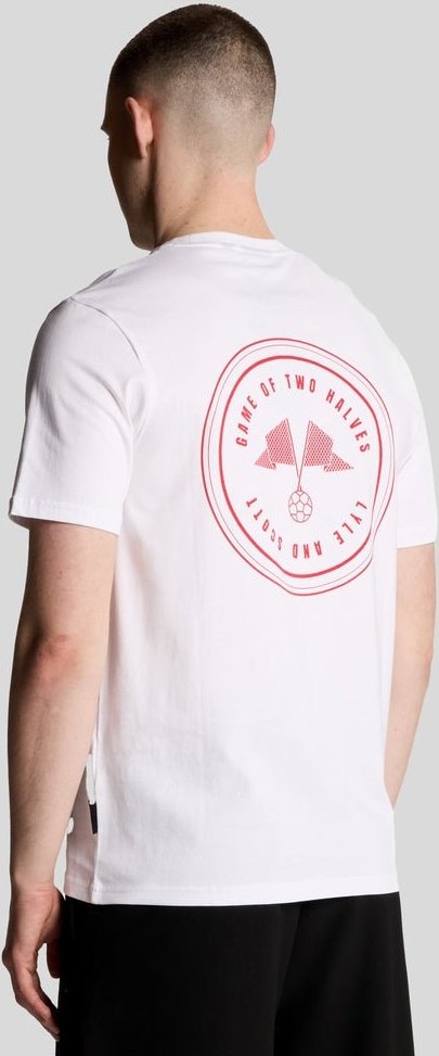 Thumbnail - Lyle & Scott Game of Two Halves Grafik-T-Shirt – Weiß