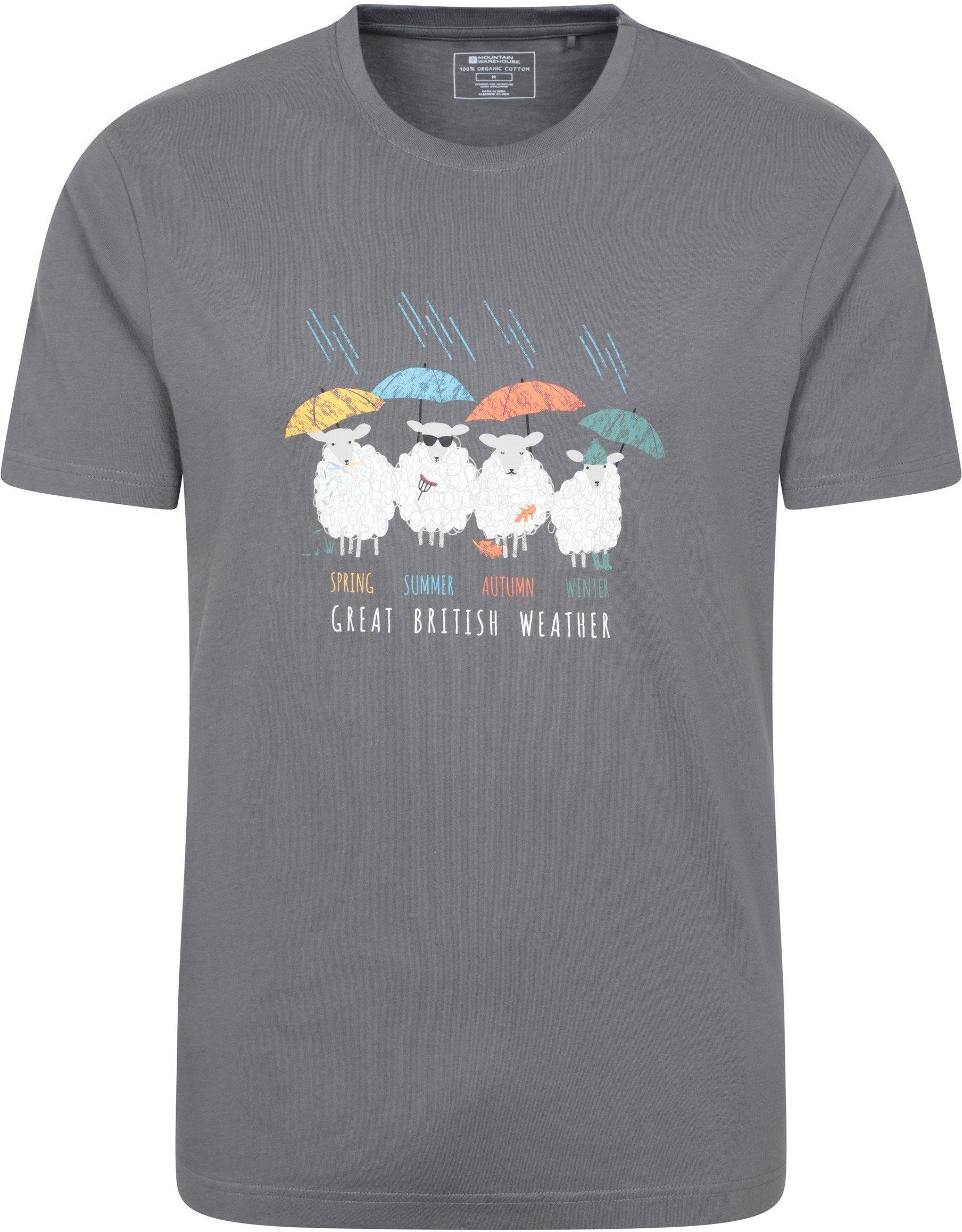 Thumbnail - Mountain Warehouse - "Great British Weather" T-Shirt für Herren (Holzkohle)