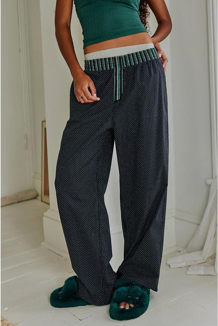 Thumbnail - Damen Polka Dot Elastischer Taillenweite Culottes