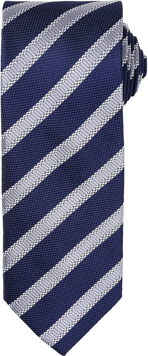 Premier - Krawatte für Herren (Marineblau/Silber)