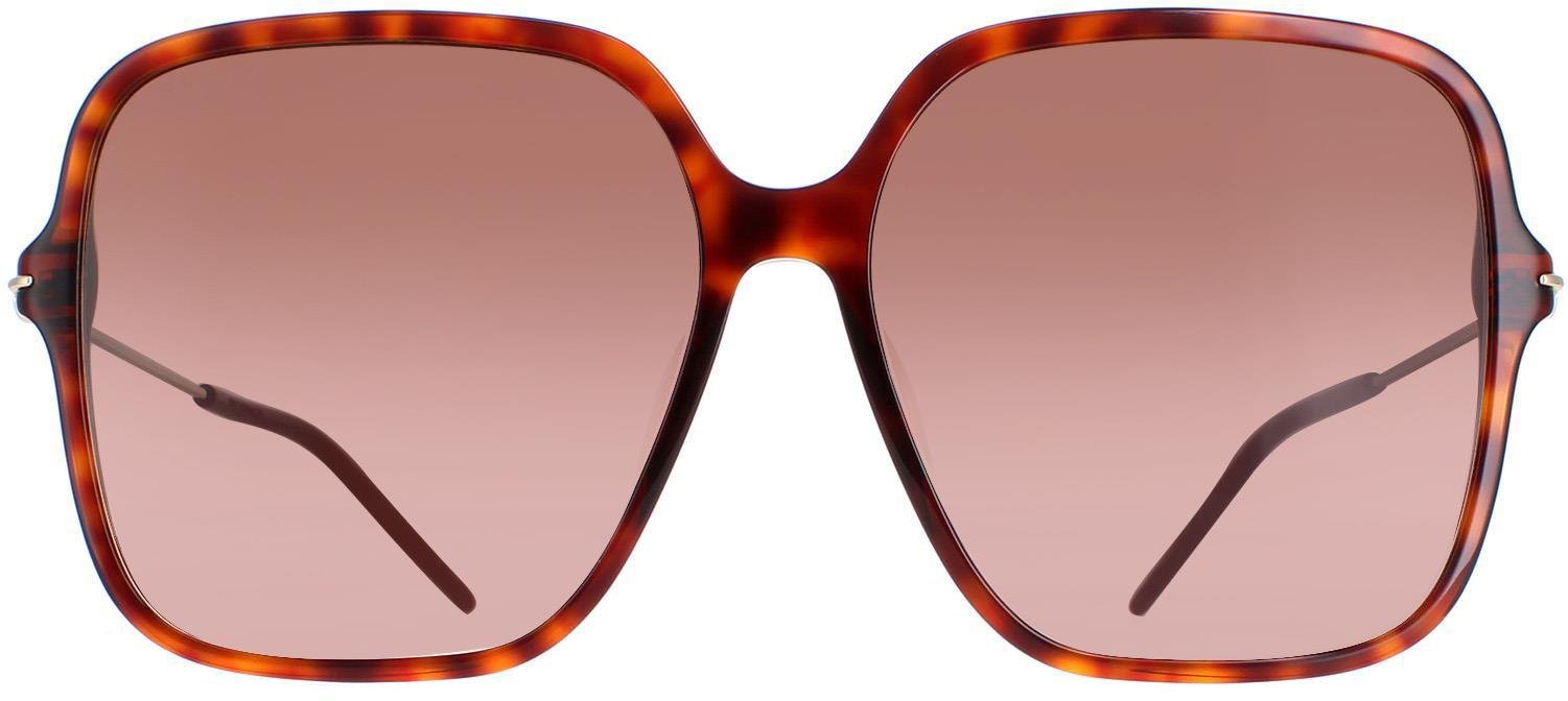 Thumbnail - Gucci Square Womens Dark Havana Braun Gradient GG1267S