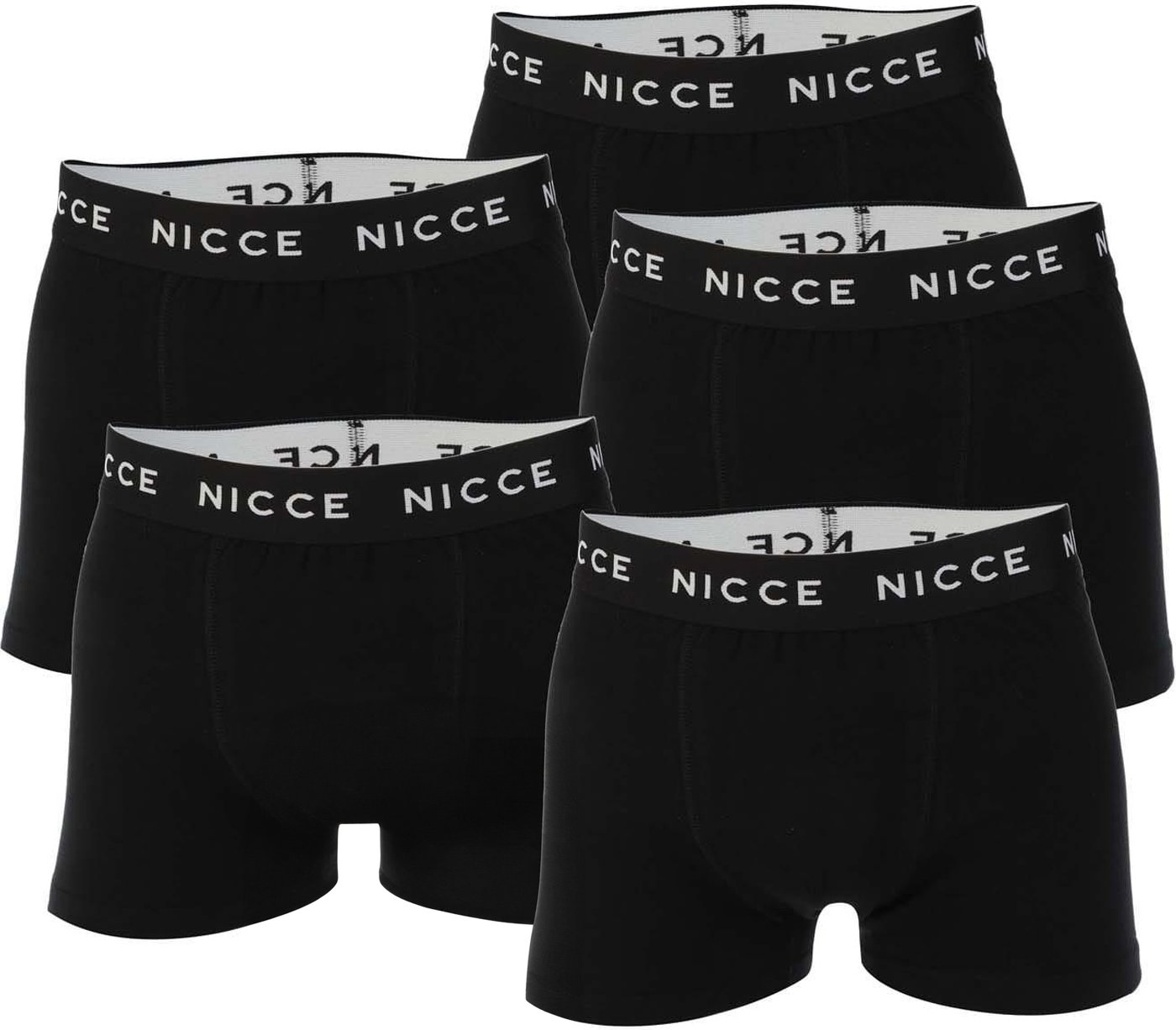 Nicce - "Galan" Boxershorts für Herren (5er-Pack) (Schwarz)