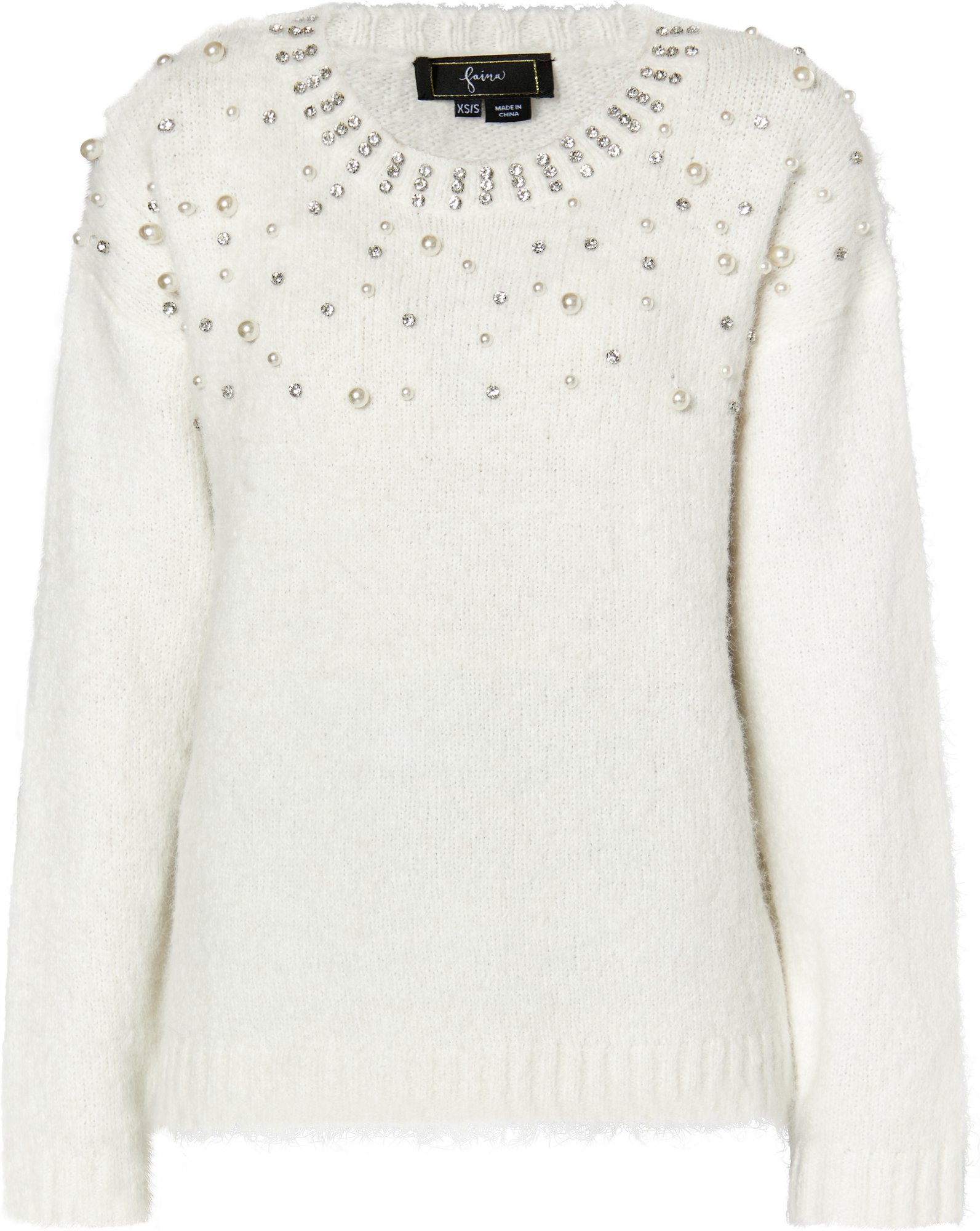 Faina Strickpullover Damen weiss