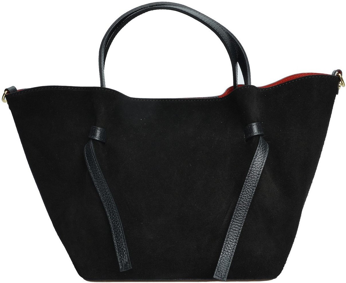 Isabella Rhea Schwarz Rindsledertasche