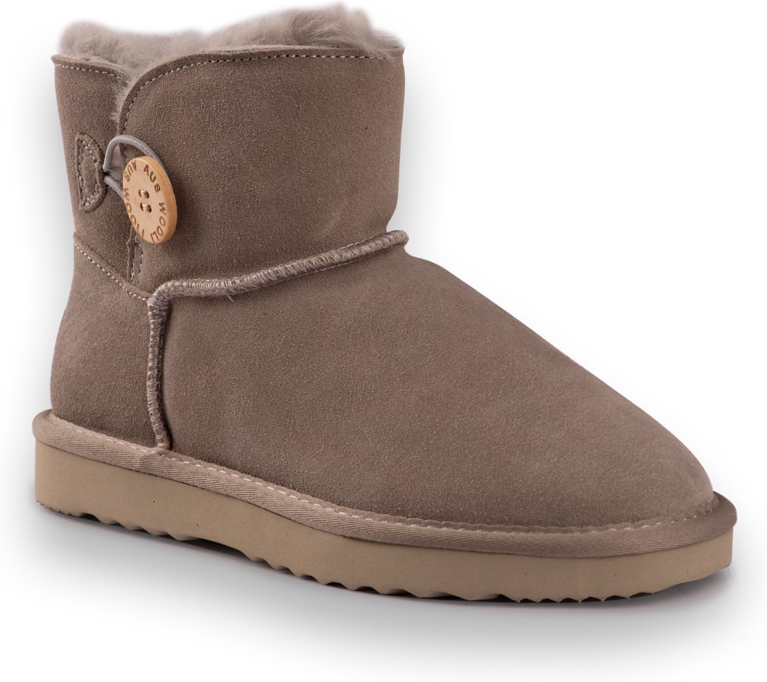 Aus Wooli Australia Unisex-Kurzstiefel aus Schafsleder Cabarita Button Boot