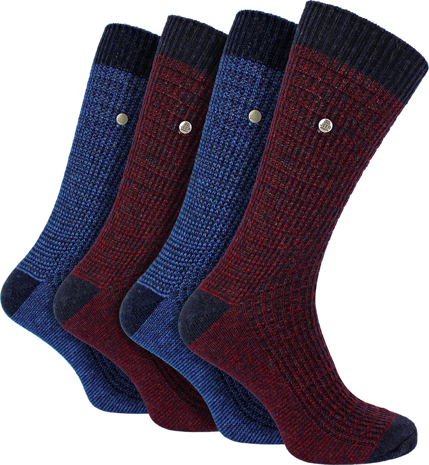 4er-Pack Herren Baumwoll-Socken | Spirit Square Strick-Socken