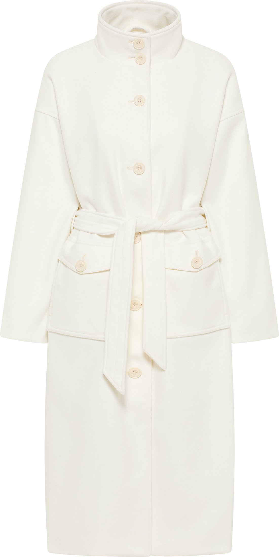 Dreimaster Übergangsmantel aus Wollgemisch Damen Wollweiss