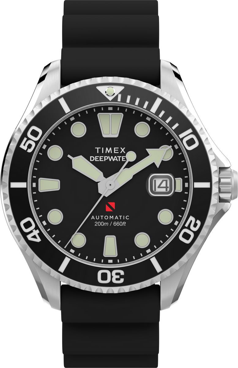 Timex Deep Water Meridian Schwarz Herren Armbanduhr TW2Y40000