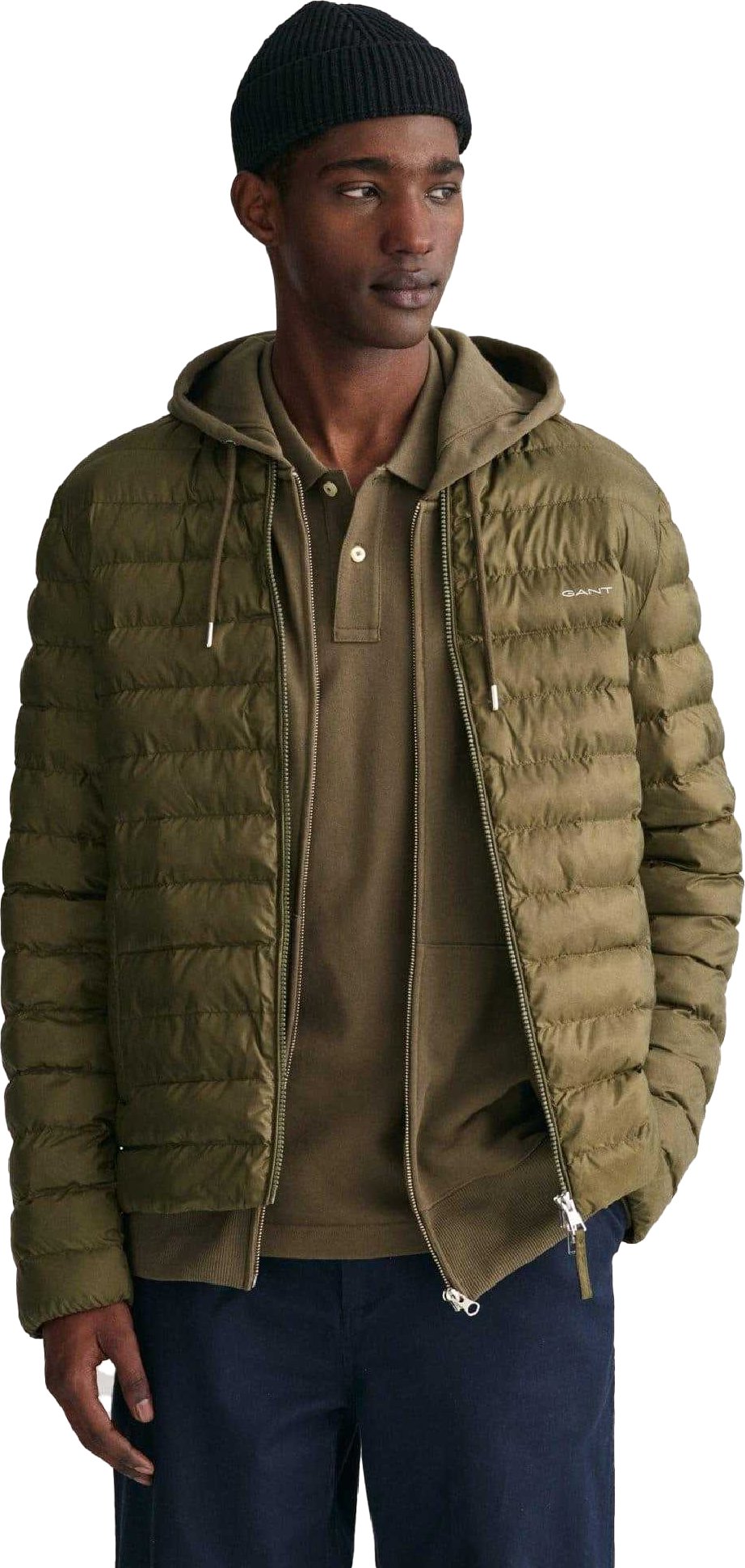 Gant - Bomberjacke für Herren, Wattiert, Leicht (Grün)