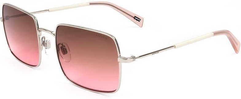 Quadratische Sonnenbrille mit verlaufenden rosa Gläsern