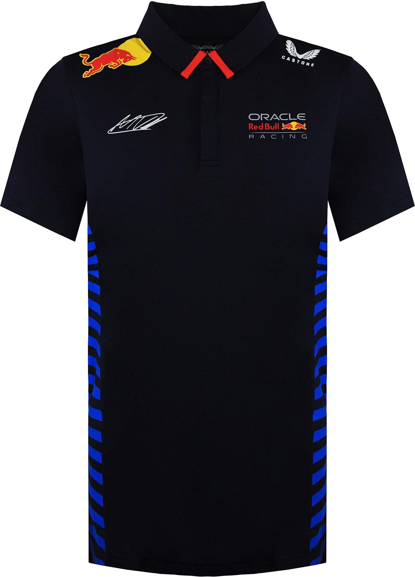 Red Bull Racing F1 2024 Max Verstappen Team Herren Polo-Shirt in Marineblau