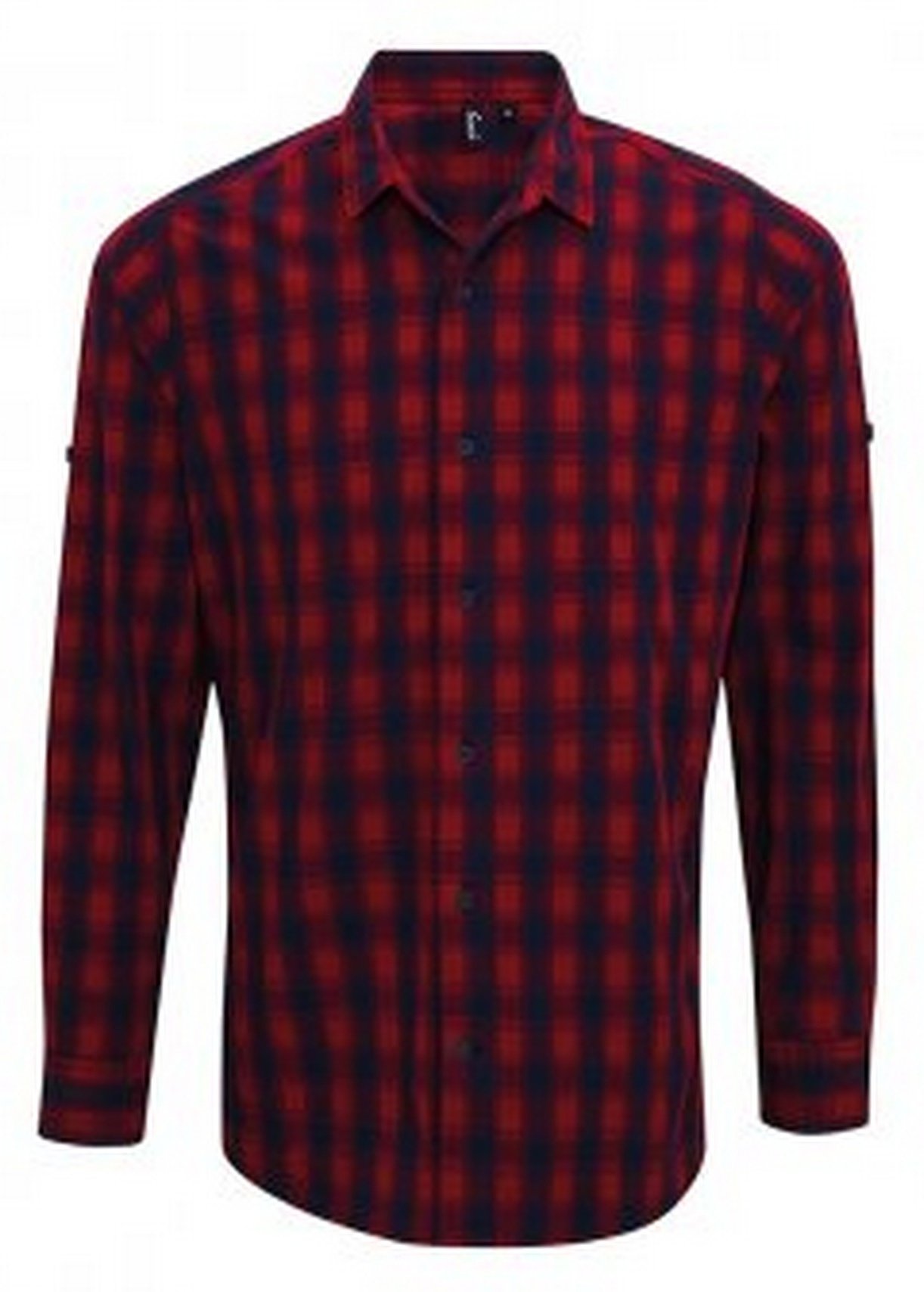 Premier Herren Karohemd Mulligan, langärmlig (Rot/Marineblau)