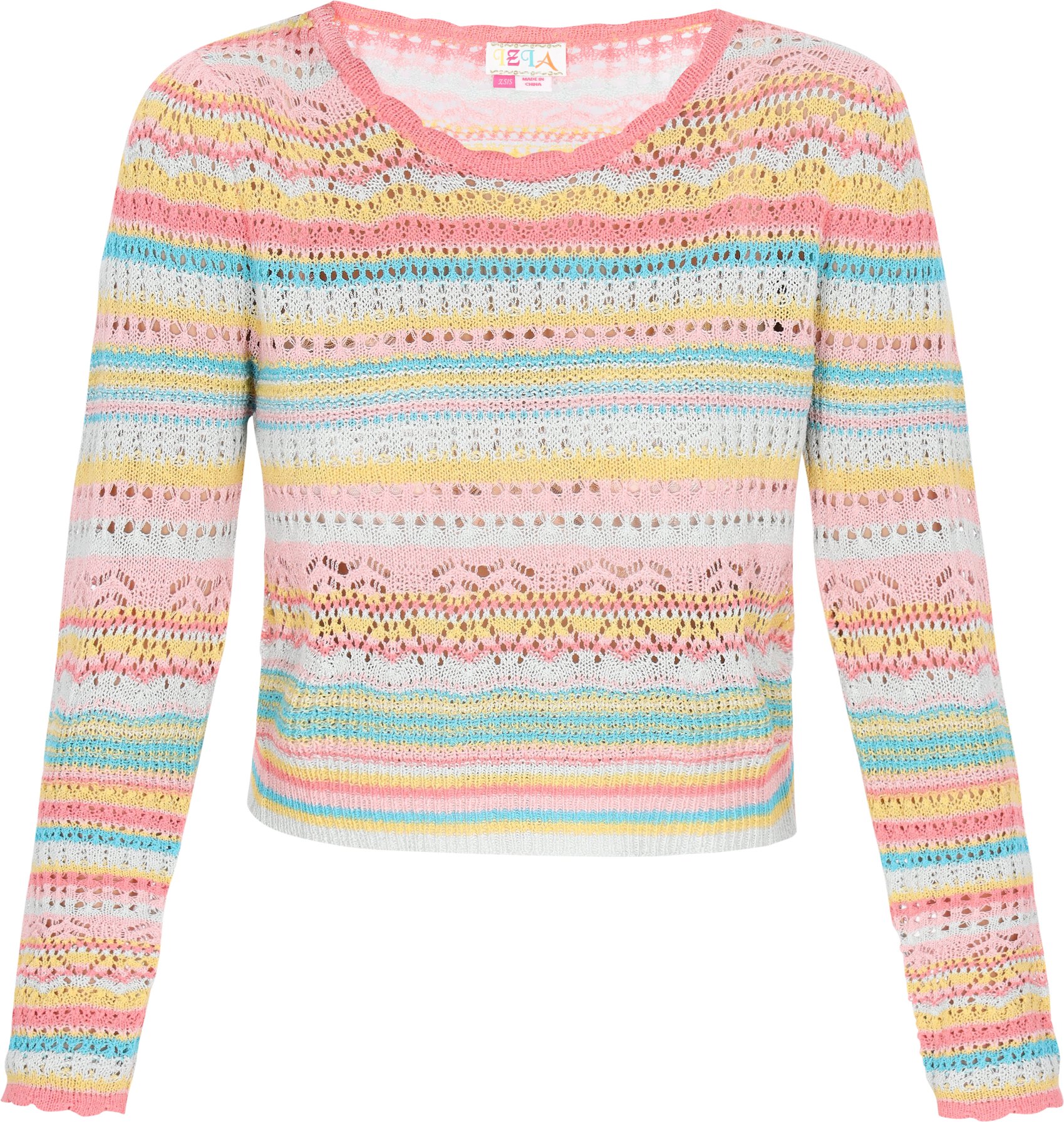 IZIA Pullover Frauen türkis mehrfarbig