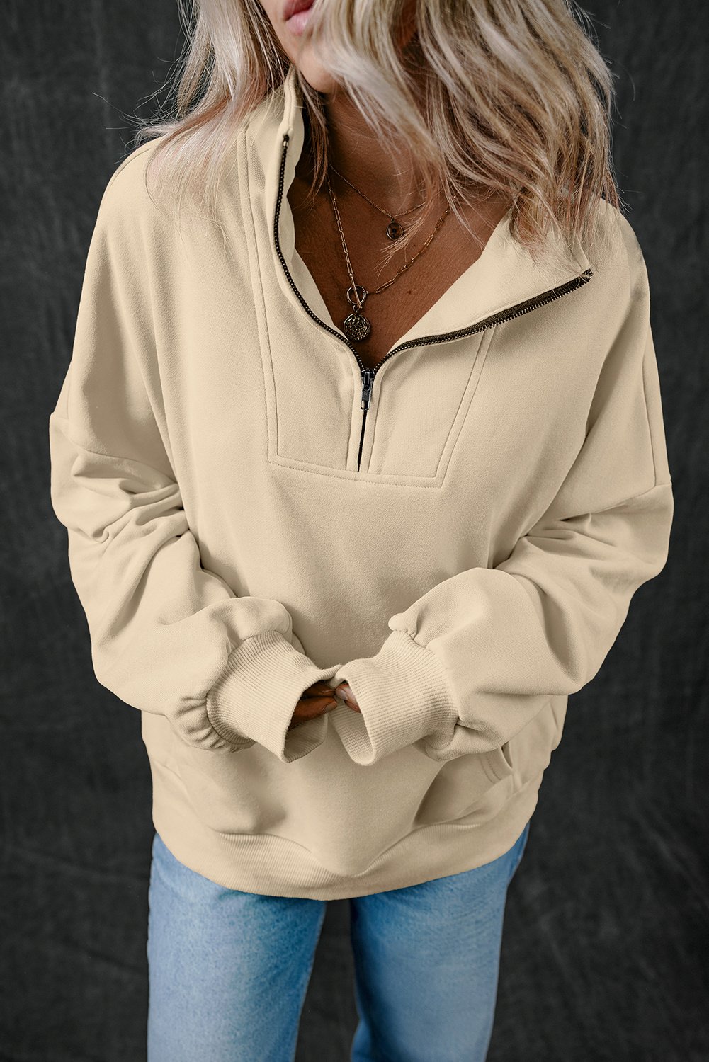 Relaxed Fit Rundhals Sweatshirt