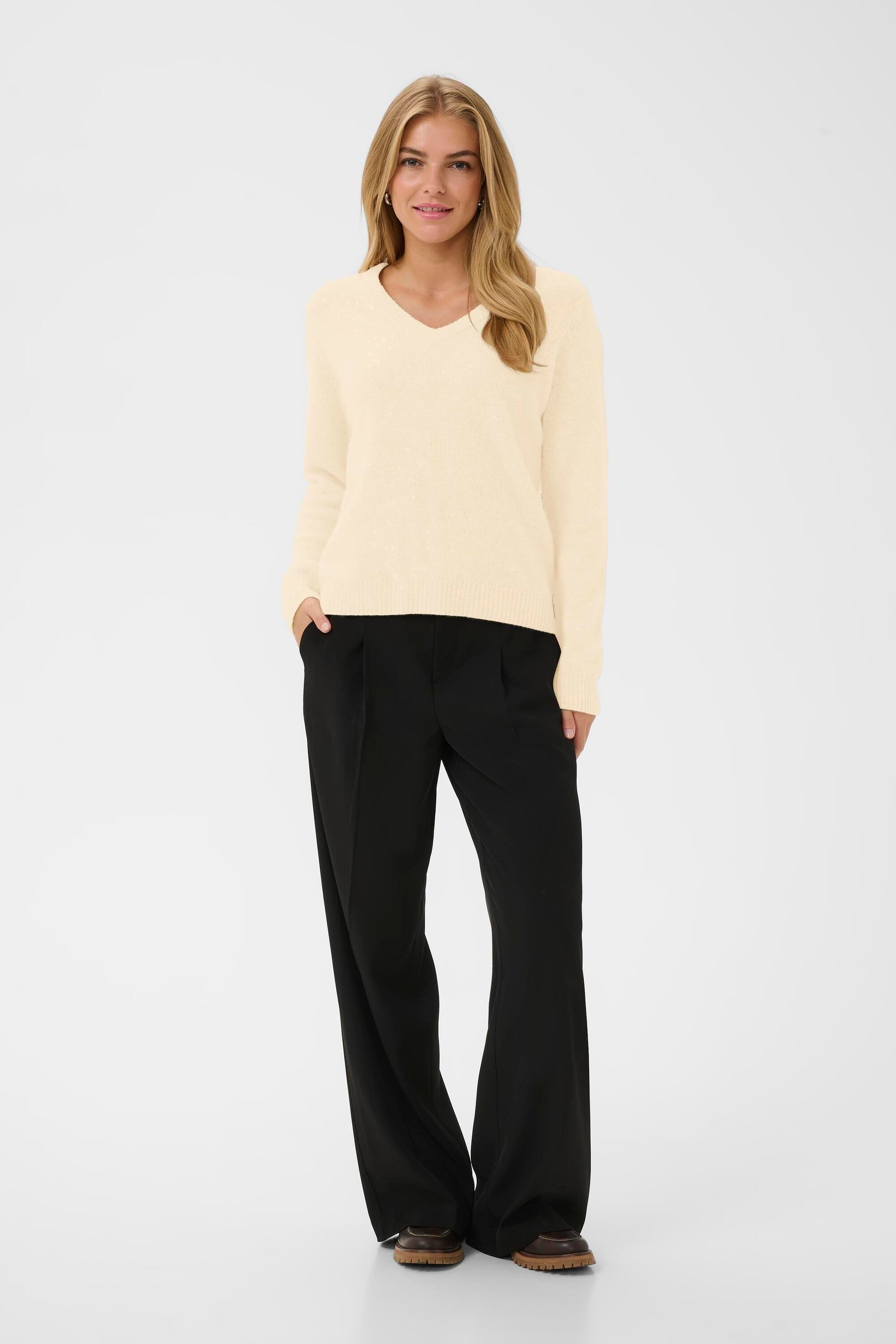 Strickpullover CUasima Strickpullover Classic fit offwhite