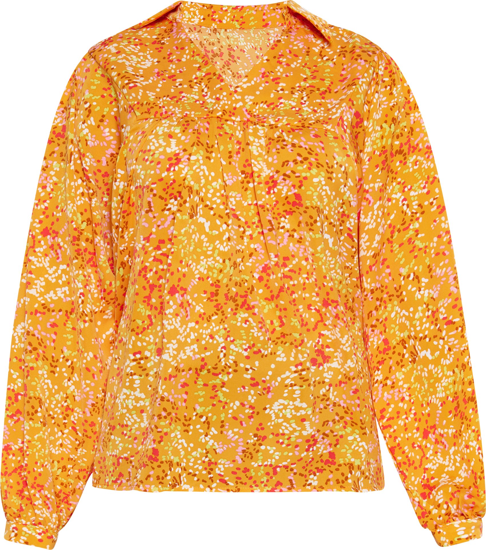usha Bluse Frauen mehrfarbig orange