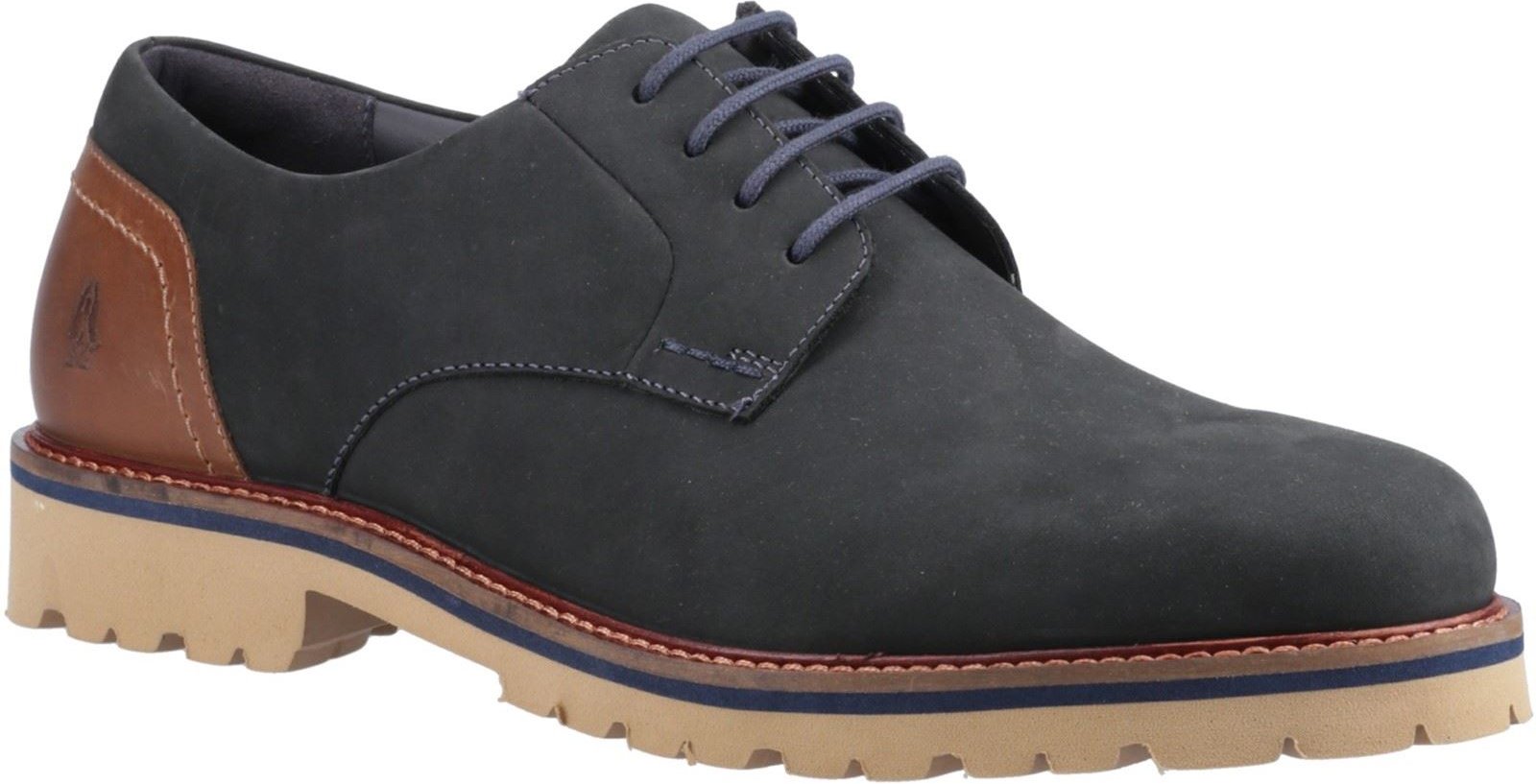 Thumbnail - Hush Puppies Marcus Nubuk Herren Schnürschuhe in Marineblau