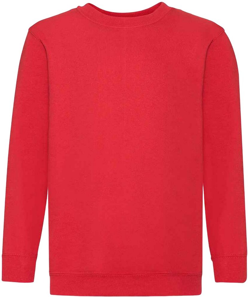 Fruit of the Loom Kinder Klassik Drop Schulter Sweatshirt (Rot)