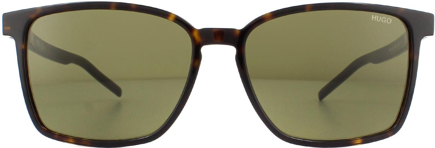 Hugo by Hugo Boss Square Mens Havanna Grün Sonnenbrille