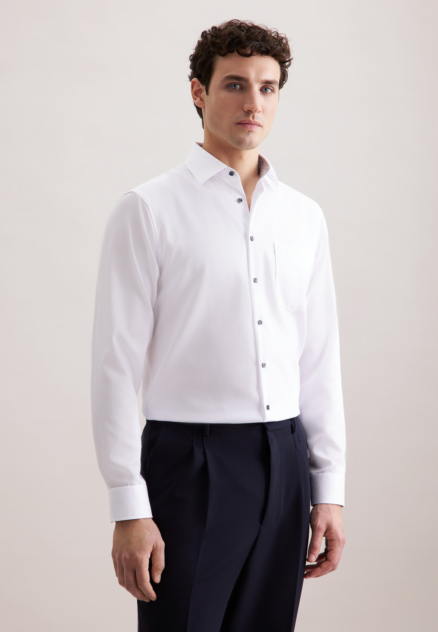 Business Hemd Herren Weiß
