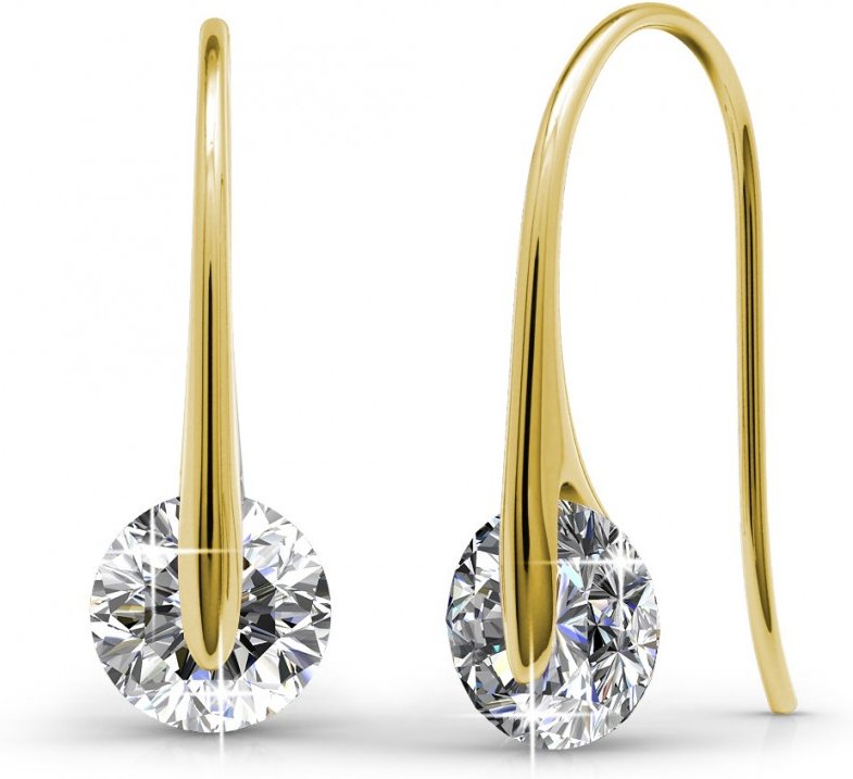 Edle Ohrringe - Gold und Kristall