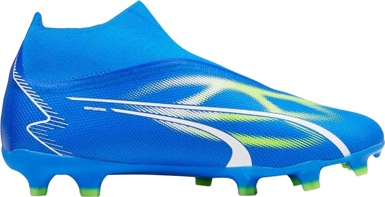 Puma Herren Ultra Match Slip-on Fußballschuhe (Blau/Puma Weiß/Grün Pro)