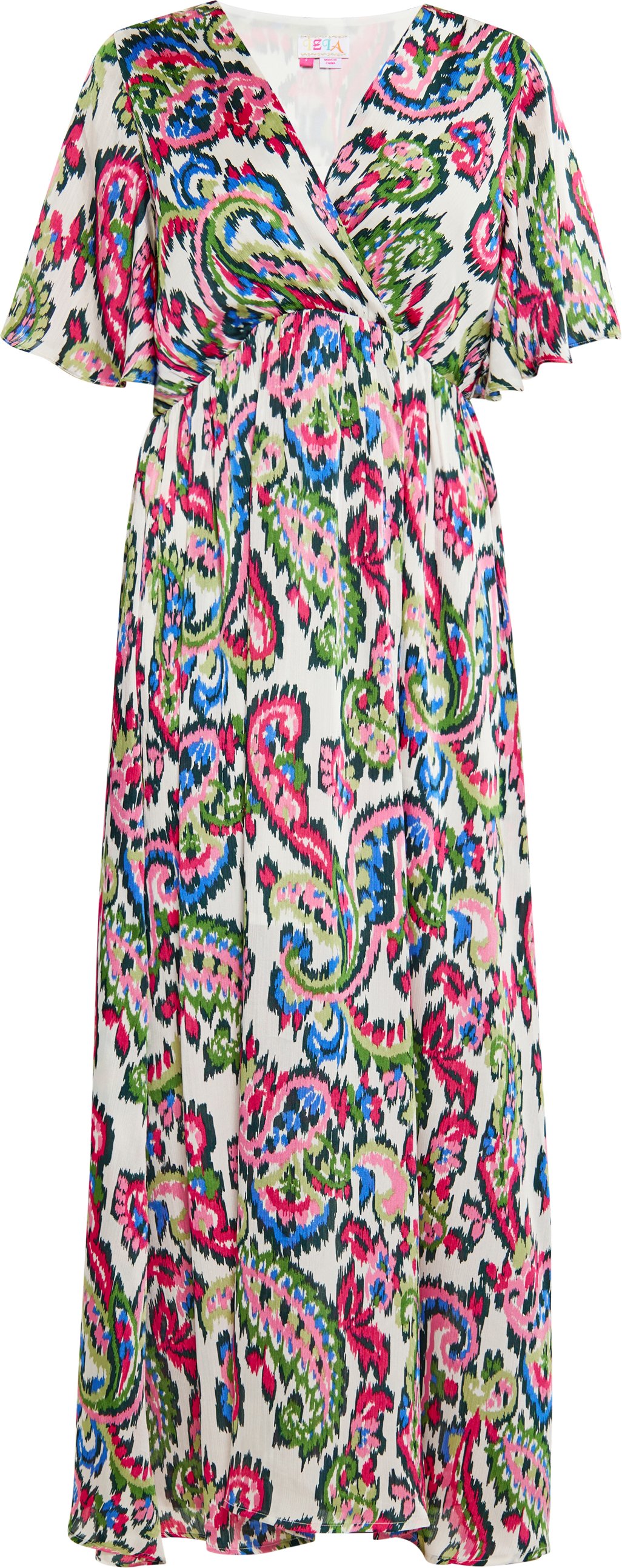 IZIA Kleid Damen Weiss Mehrfarbig