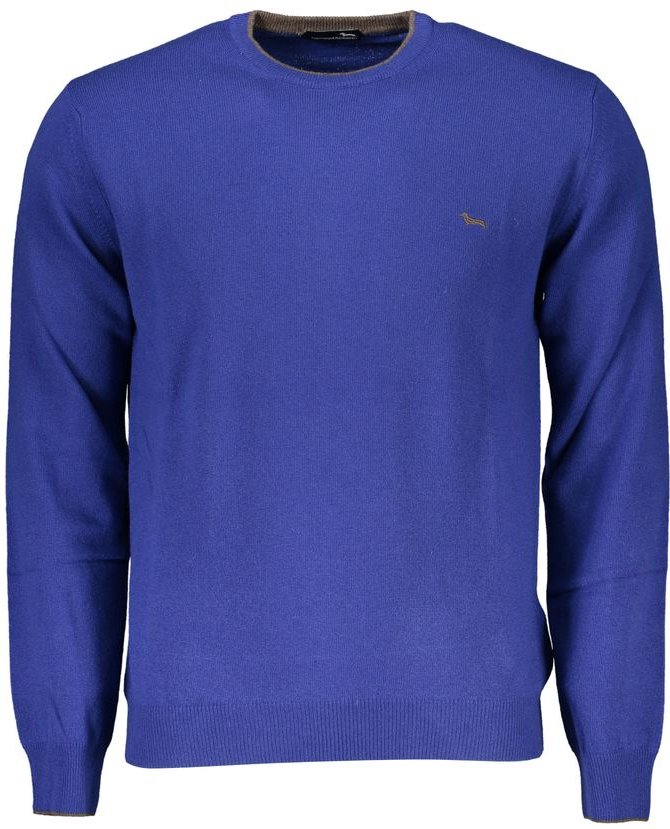 Thumbnail - Rundhalsausschnitt Pullover in Unifarben Blau