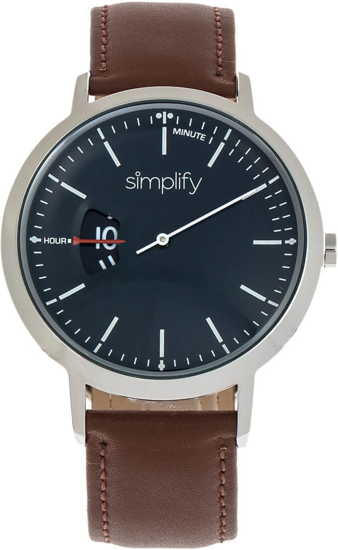 Simplifier la montre à bracelet en cuir 6500
