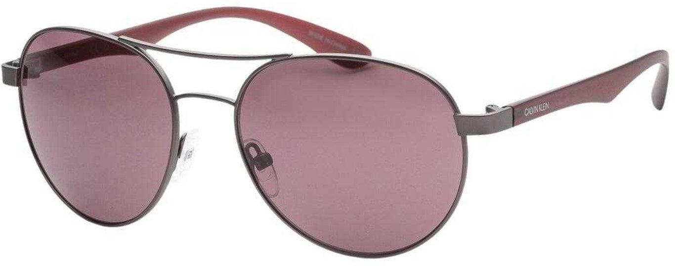 Calvin Klein - Pilotenjacke-Sonnenbrille für Damen, Matt (Pink/Metall-Grau)