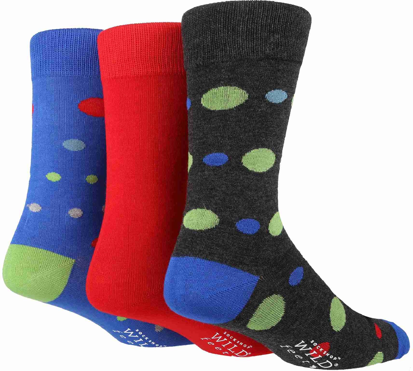 3er-Pack Männer Farbenfrohe Moderne Gemusterte Bambus-Anzugsocken