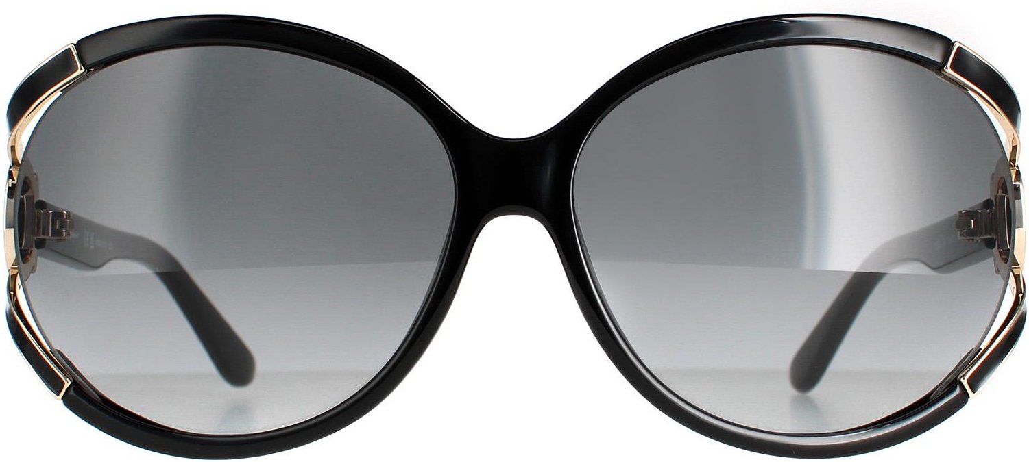 Salvatore Ferragamo Rund Damen Schwarz Grau Gradient SF600S