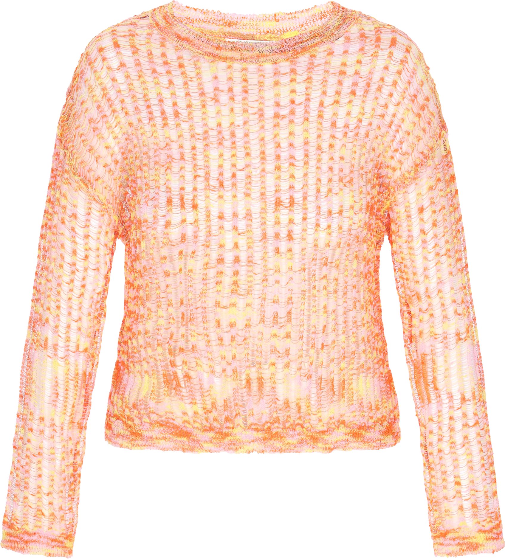 IZIA Pullover Frauen orange mehrfarbig