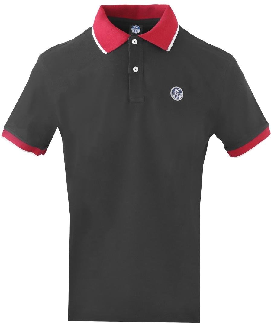 North Sails Contrast Collar Black Polo