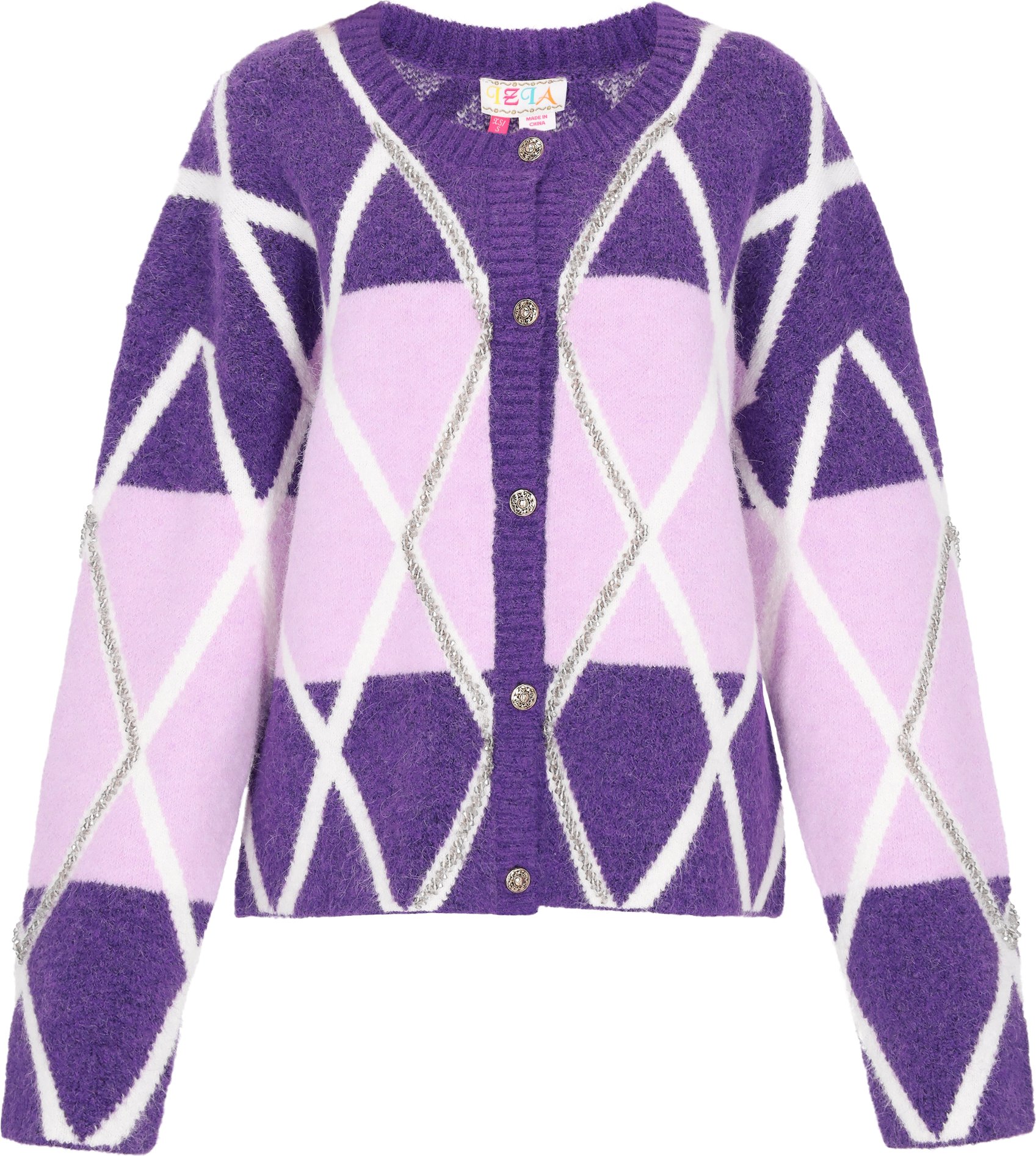 IZIA Strickjacke Frauen violett-flieder