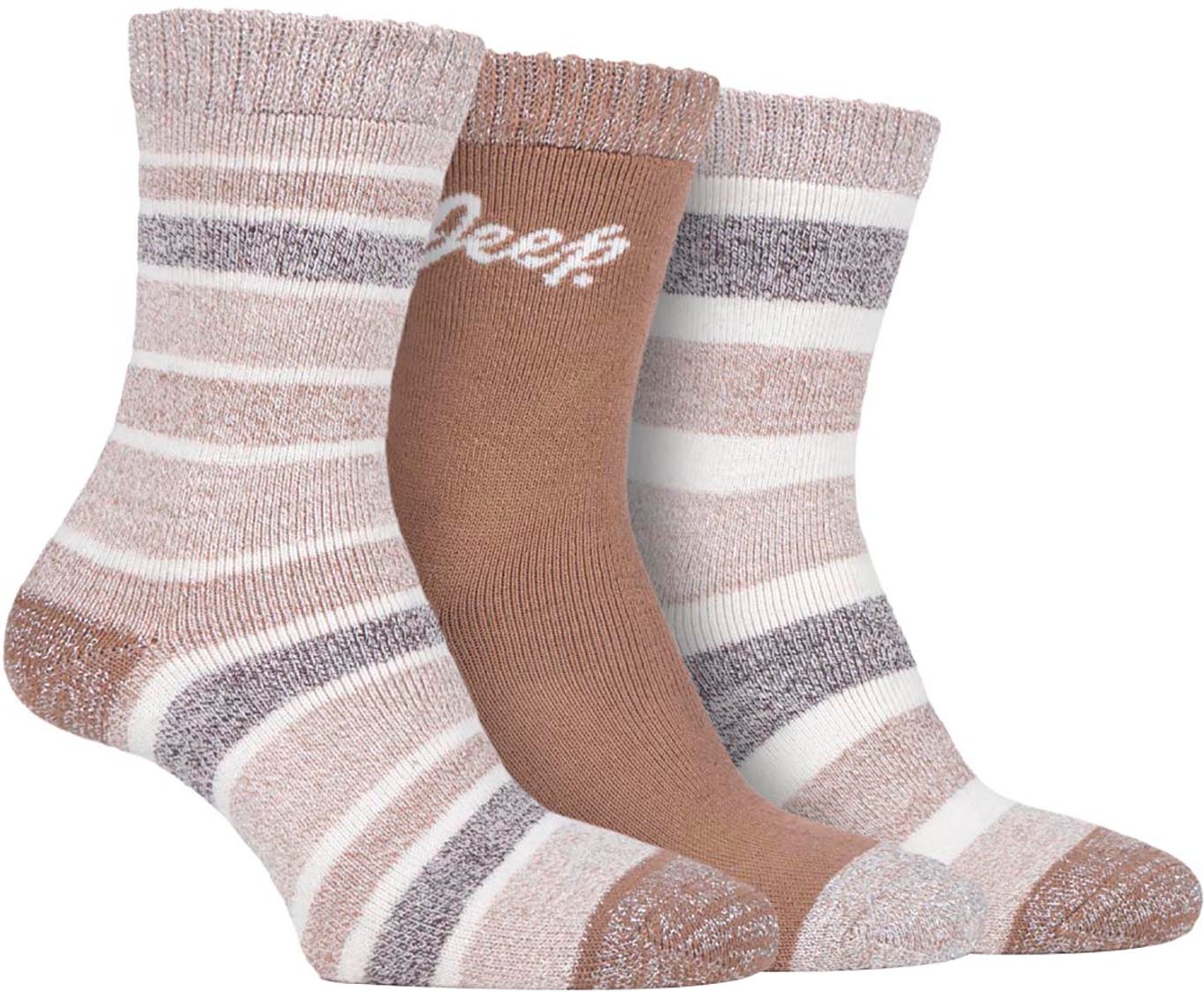 JEEP 3 Paar dicke Damen-Wanderstiefelsocken aus Performance-Polyester