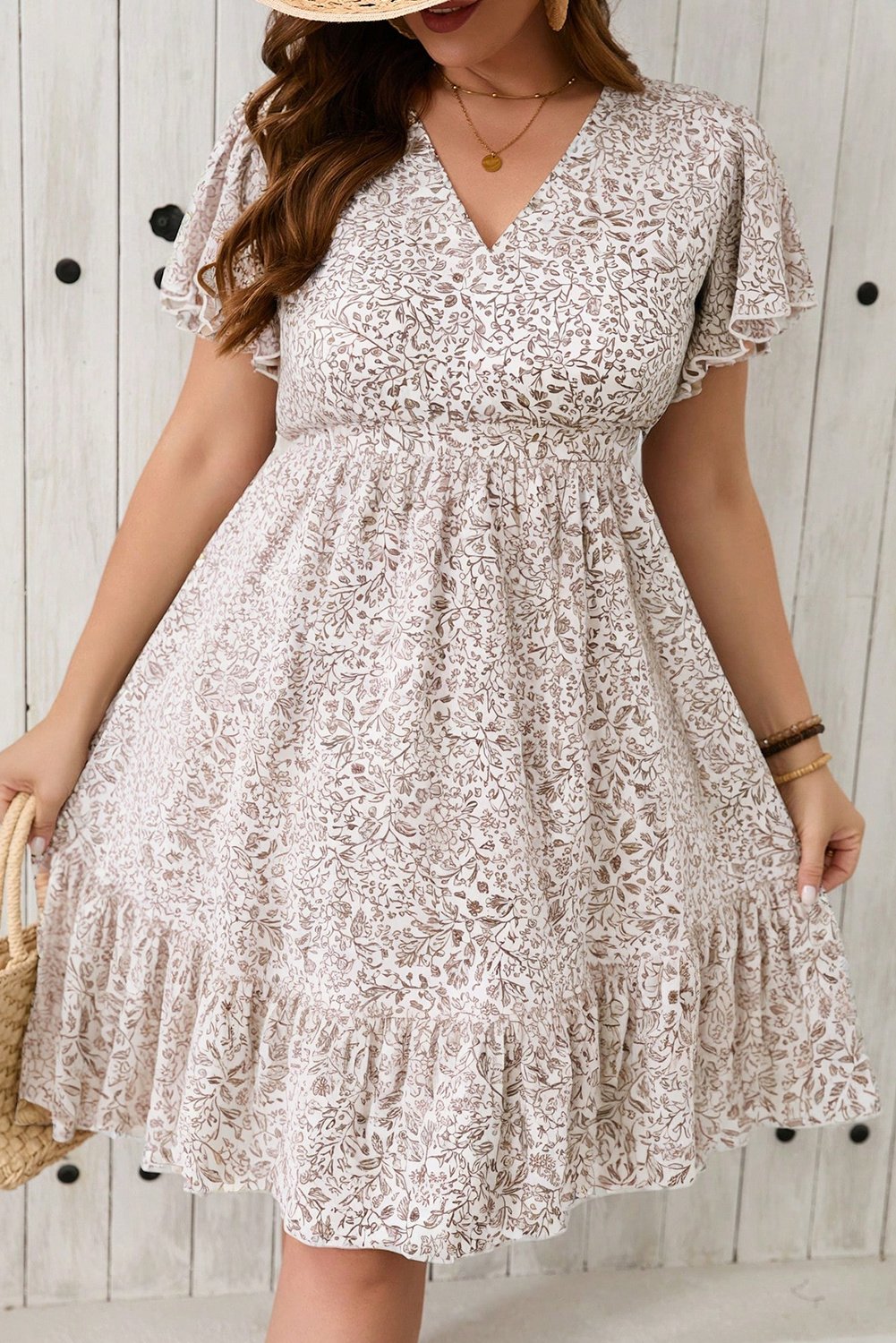 Blumendruck Freizeitkleid