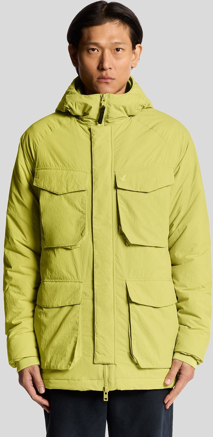 Lyle & Scott – Isolierter Parka im Militärstil – Gelb