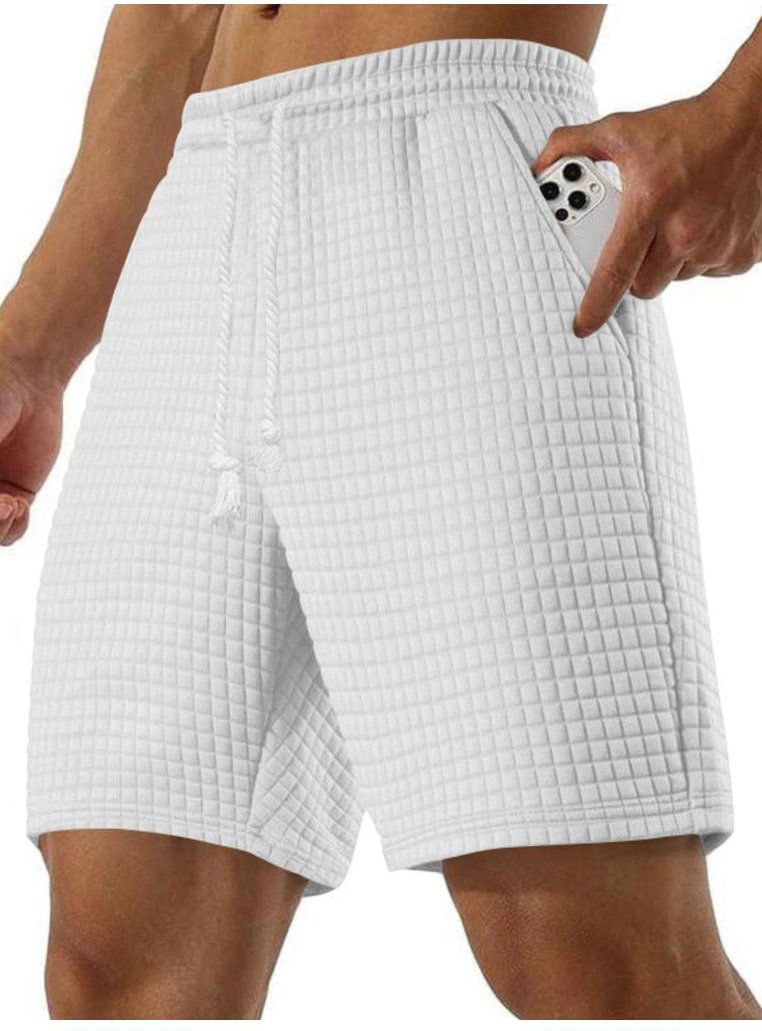 Thumbnail - Herren Shorts in voller Größe mit Kordelzug und Struktur, große Größen