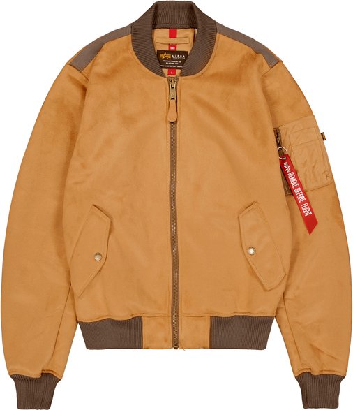 MA-1 Faux Suede Bomber Jacket