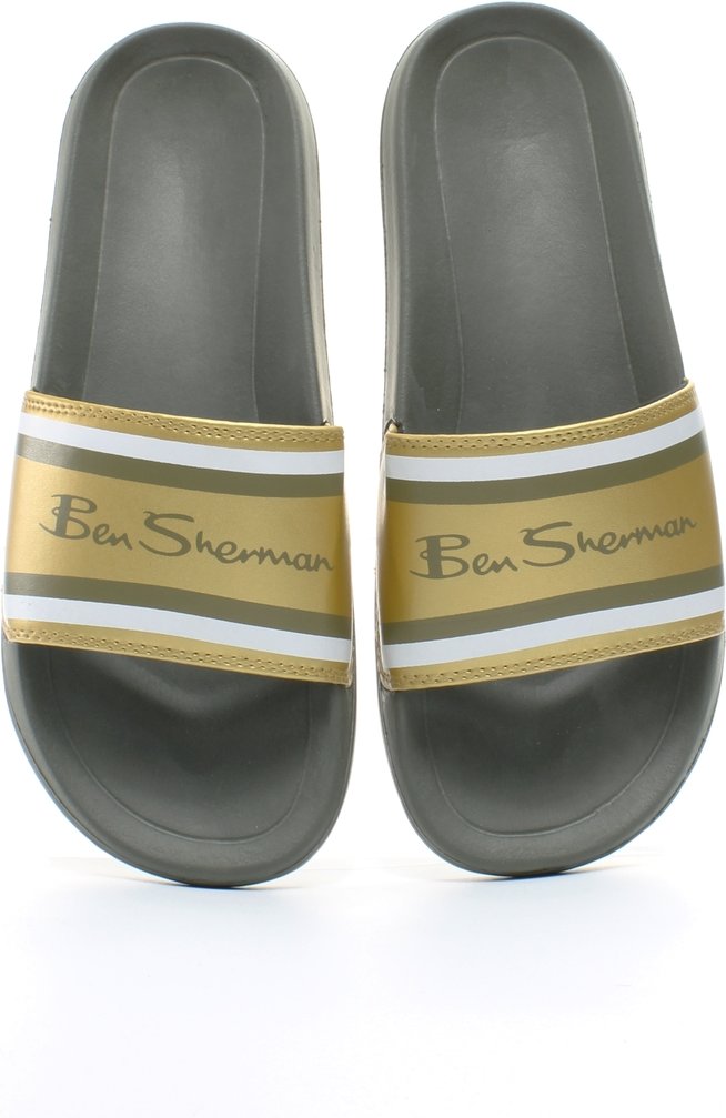 Ben Sherman Weston Mens Khaki Sliders
