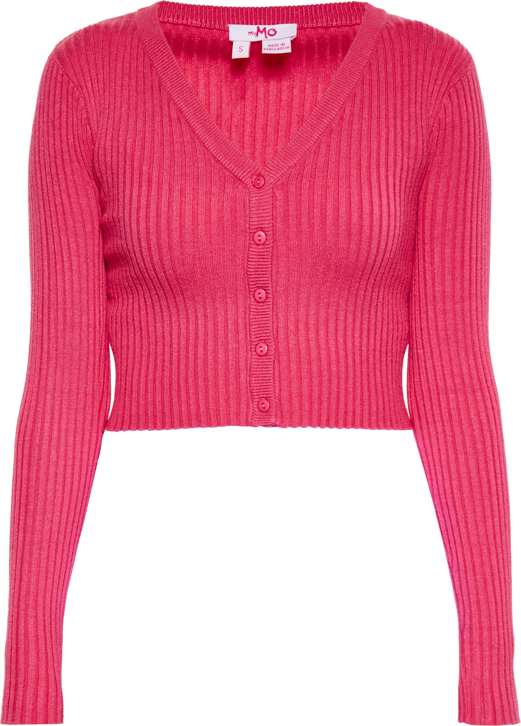 Mymo kurze Strickjacke Damen Rosa