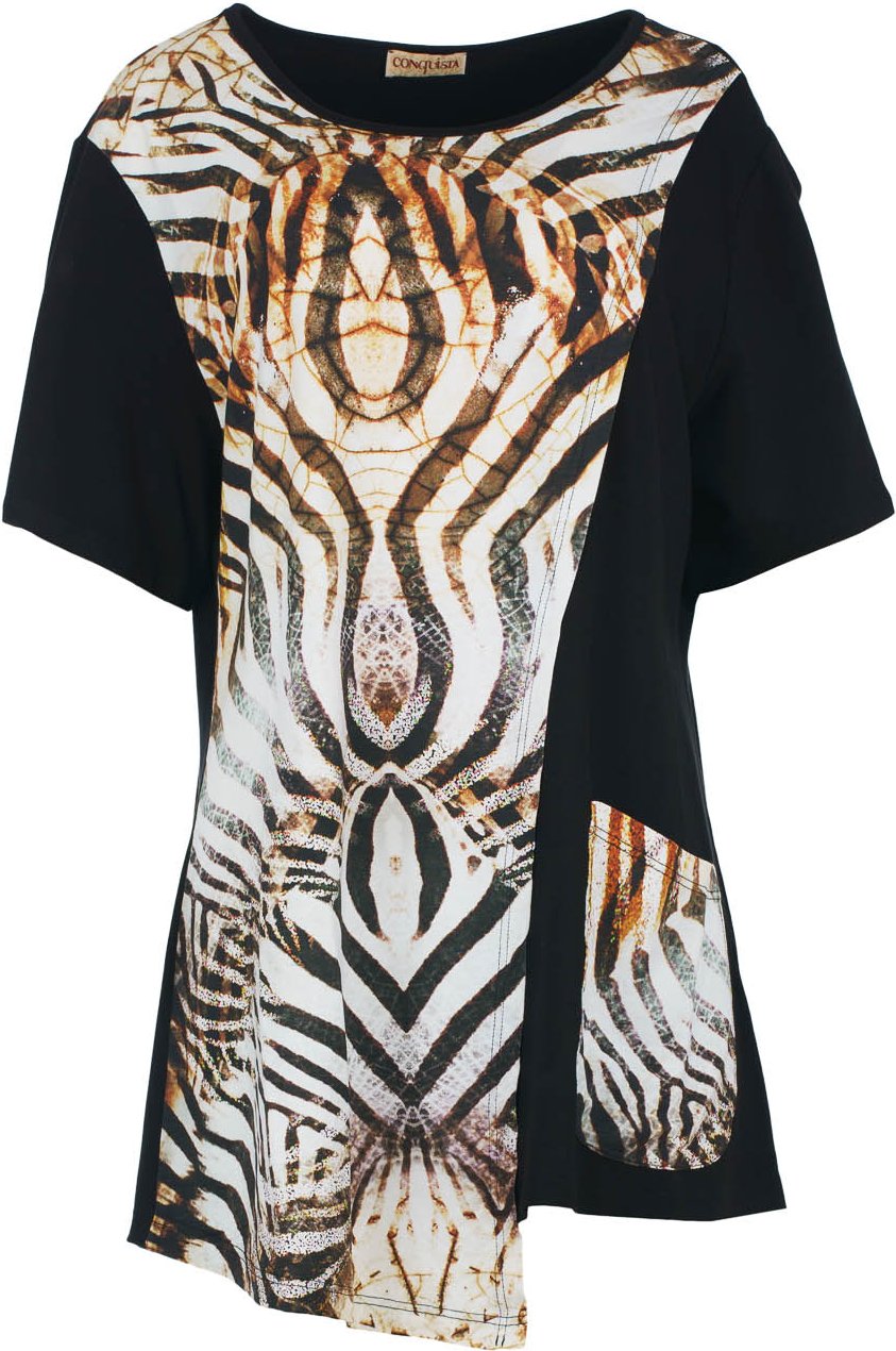 Safari-Mosaik Plus Size Tunika