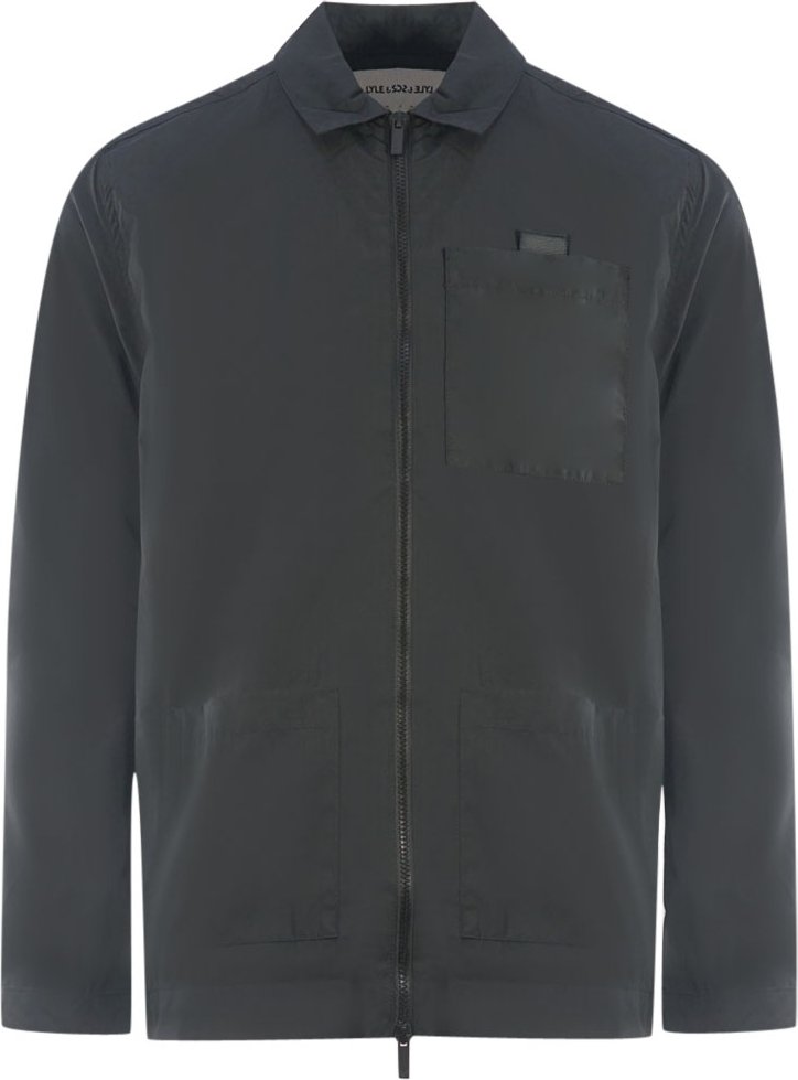 Thumbnail - Lyle & Scott Baumwoll-Ripstop Schwarzes Überhemd Jacke
