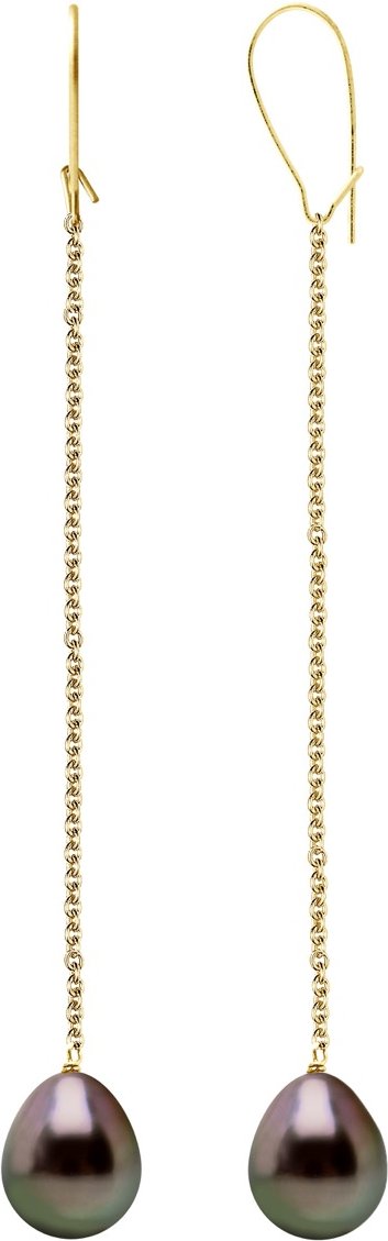 Ohrringe Echte Tahiti-Zuchtperlen Birne 10-11 mm