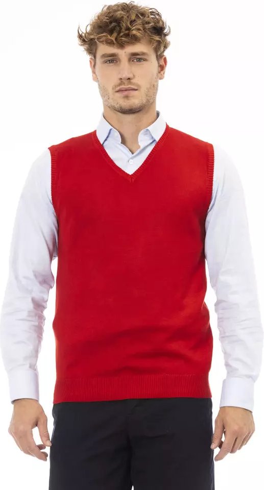 Rote V-Ausschnitt Weste Al23582