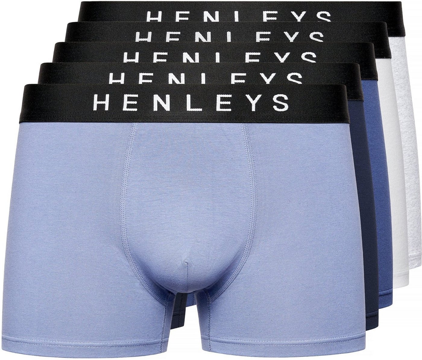 Henleys - "Inkset" Boxershorts für Herren(5er-Pack) (Bunt)