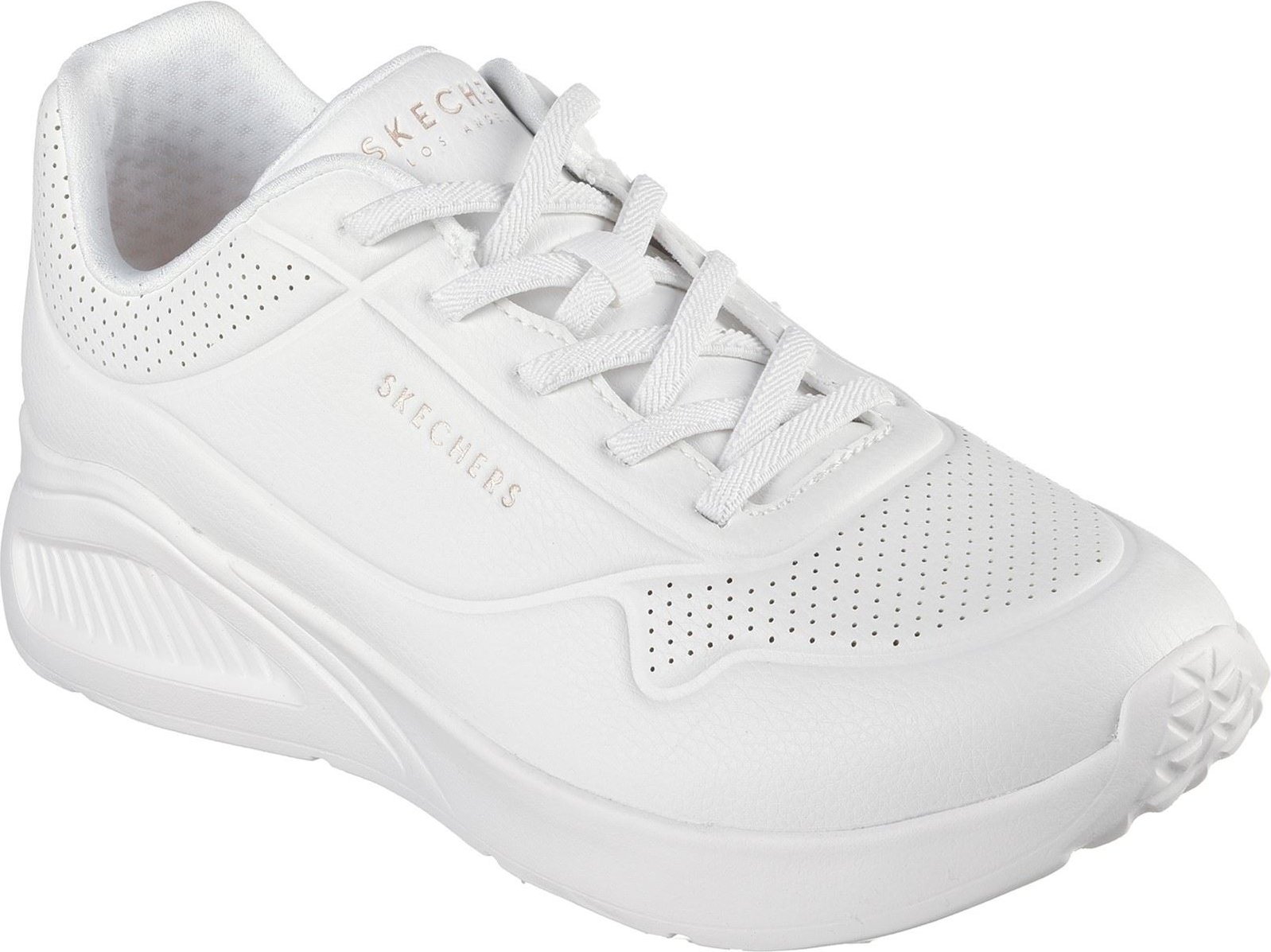Skechers Uno Lite Lite Work Polyurethan Damen Sneaker in Weiß