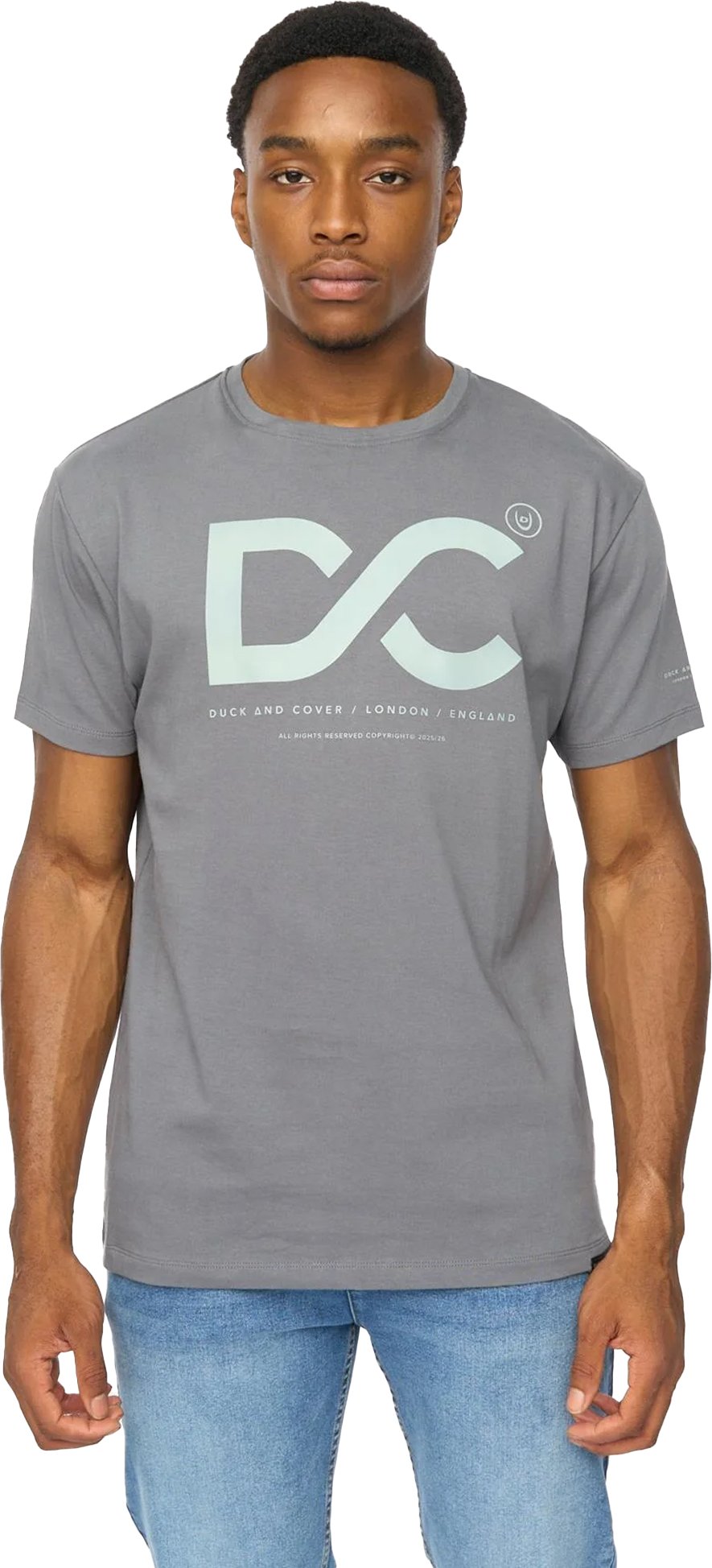 Duck and Cover - "Polymoore" T-Shirt für Herren, Schwer (Benzin)